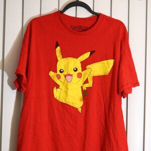 Red Pokemon Pikachu Shirt size XL
